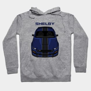 Ford Mustang Shelby GT350 2015 - 2020 - Kona Blue - Black Stripes Hoodie